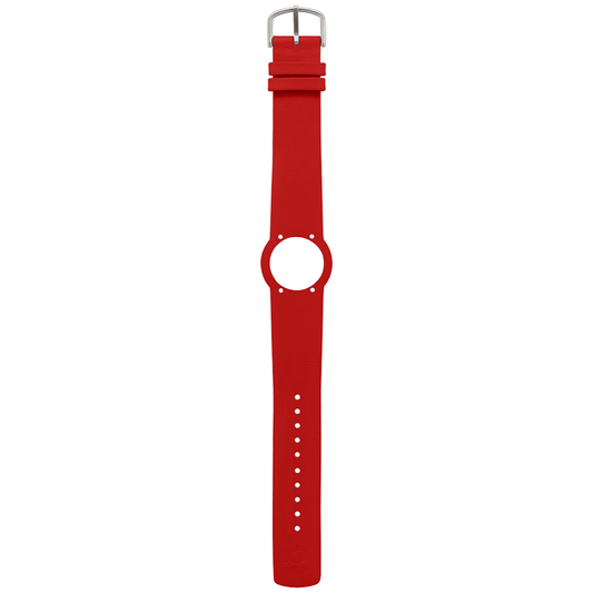 Arne Jacobsen Rød Læderrem 20 mm / 46 Mm Ur - Urma.dk