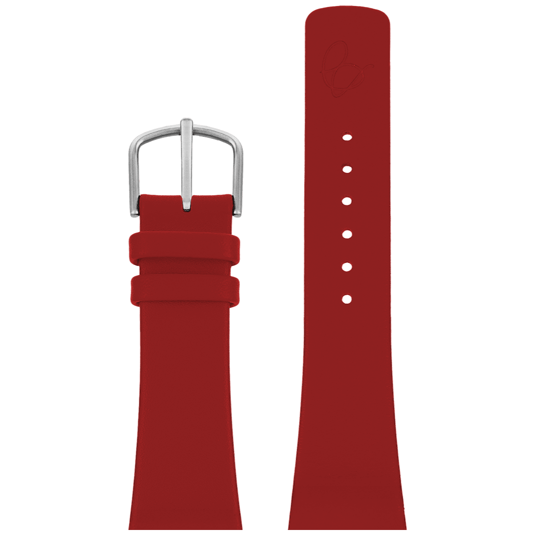 Arne Jacobsen Rød Lille Læderrem 22 mm / 46 mm Ur - Urma.dk