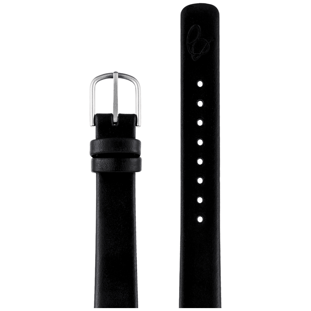 Arne Jacobsen Sort Læderrem 14 mm / 30 mm Ur - Urma.dk