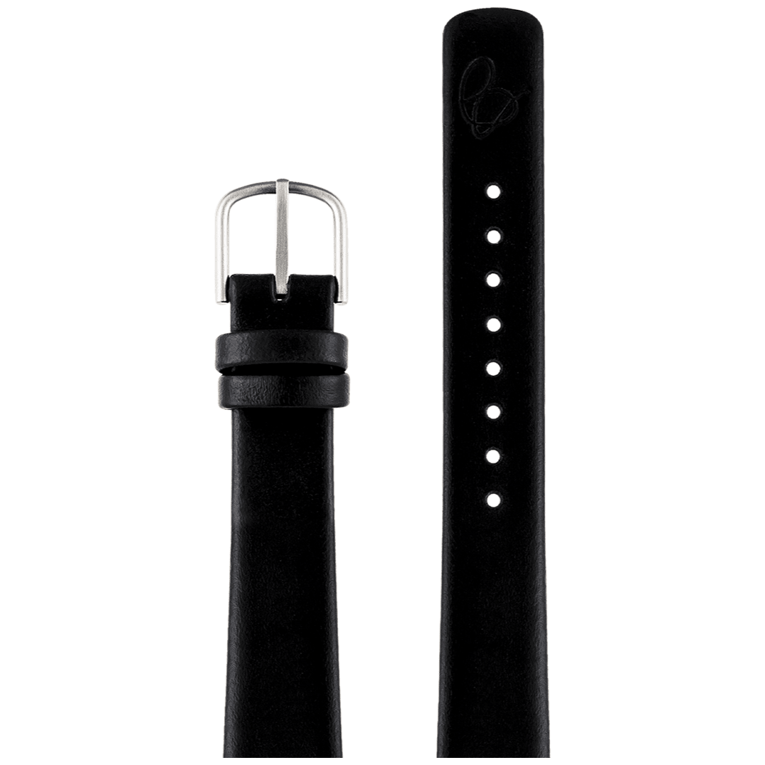 Arne Jacobsen Sort Læderrem 16 mm / 34 mm Ur - Urma.dk