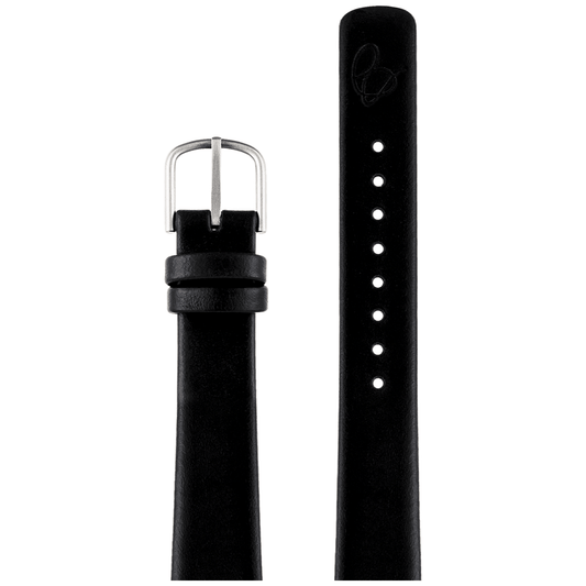 Arne Jacobsen Sort Læderrem 16 mm / 34 mm Ur - Urma.dk