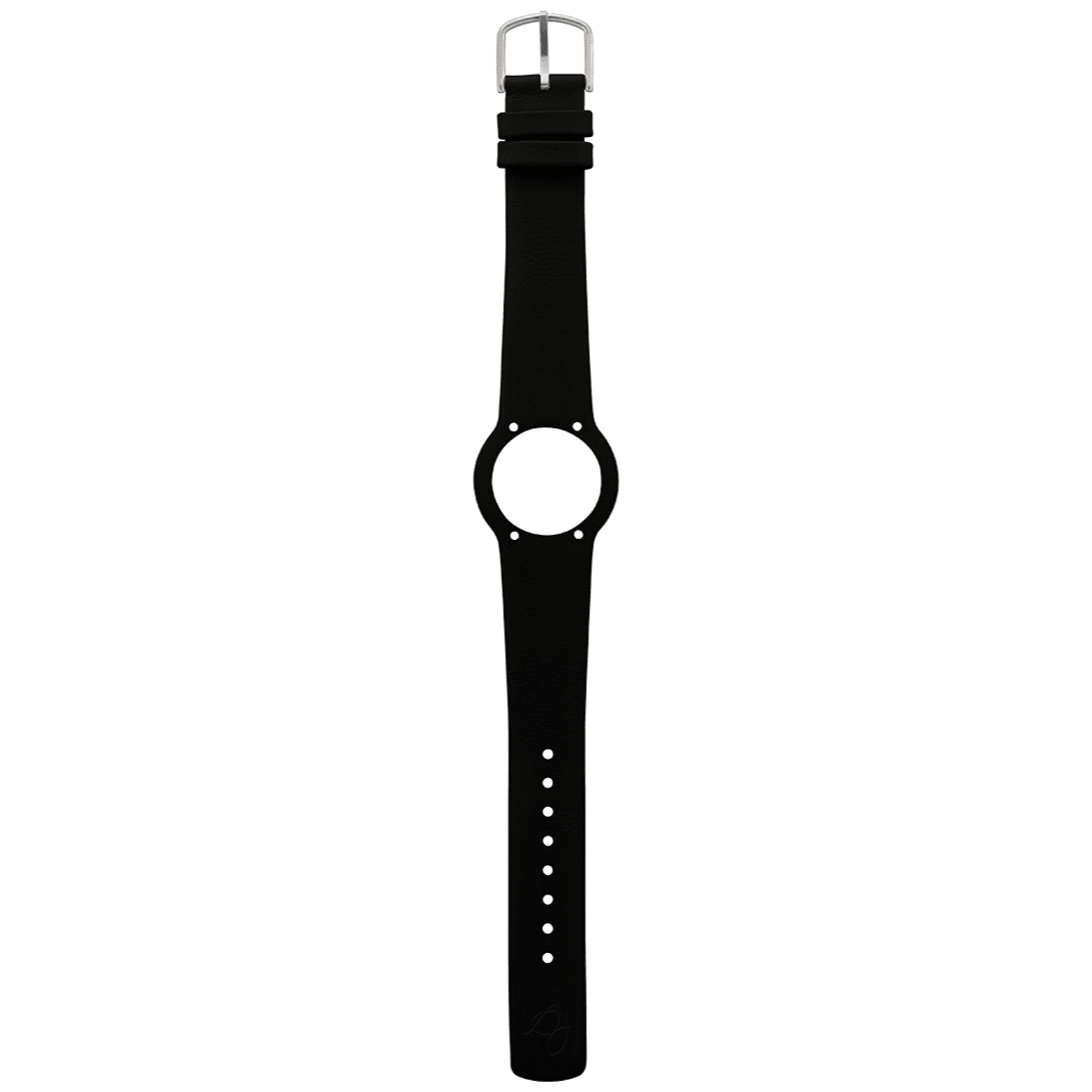 Arne Jacobsen Sort Læderrem 16 Mm / 34 mm Ur - Urma.dk