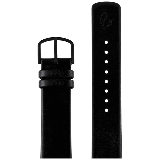 Arne Jacobsen Sort Læderrem 20 mm / 40 mm Ur - Urma.dk
