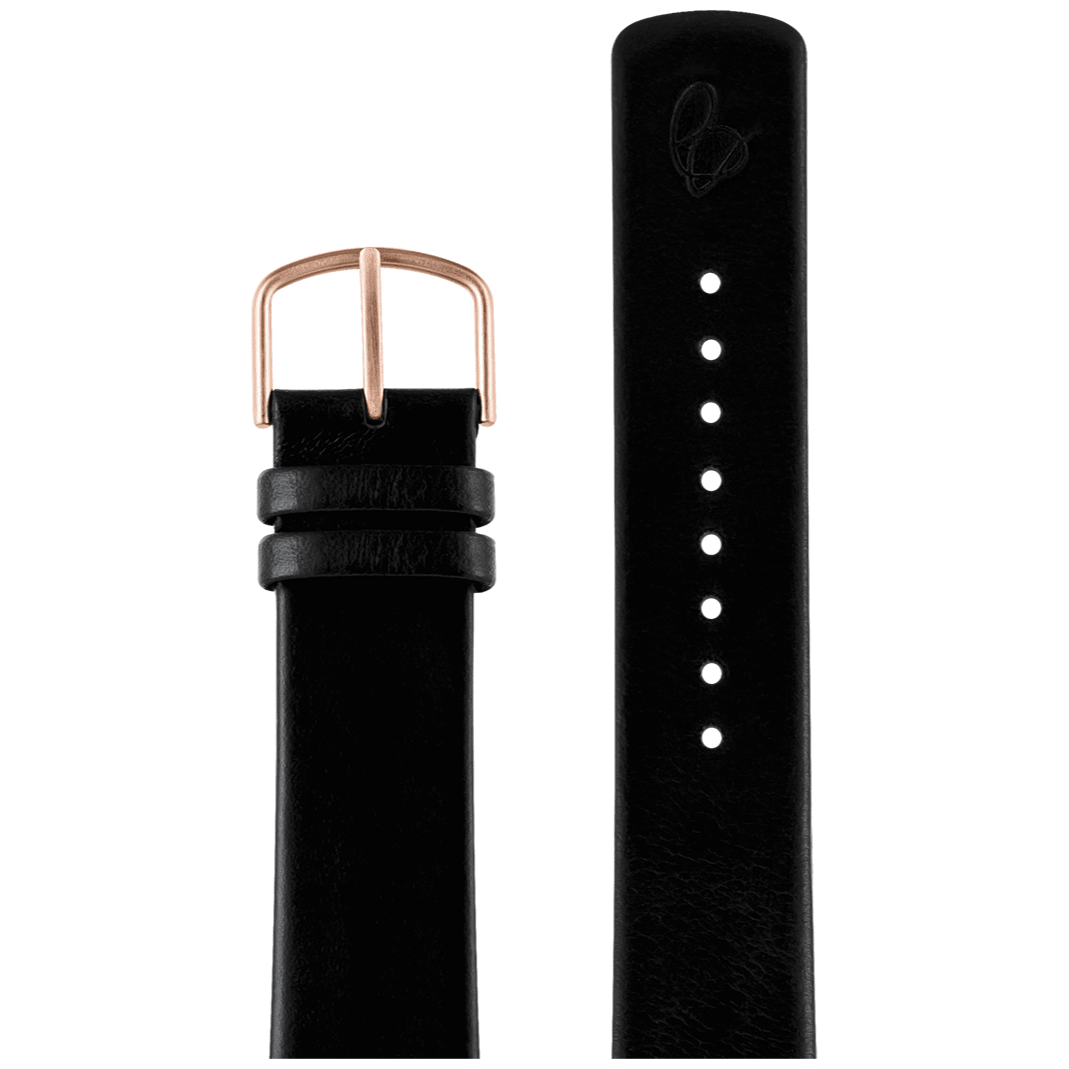 Arne Jacobsen Sort Læderrem 20 mm / 40 mm Ur - Urma.dk
