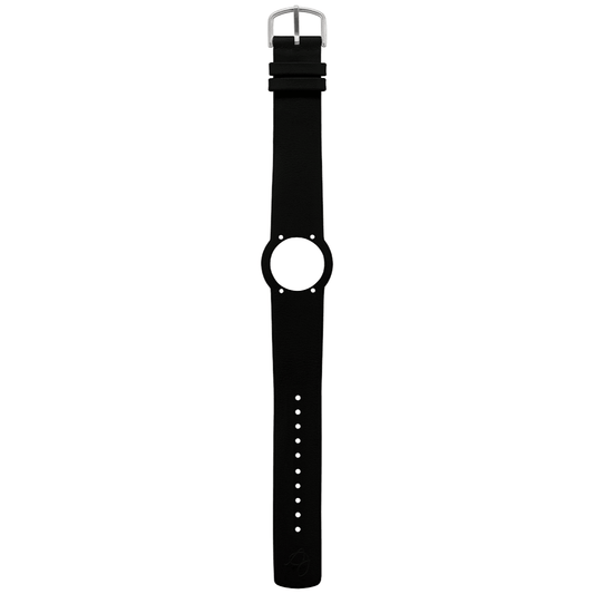Arne Jacobsen Sort Læderrem 20 mm / 46 mm Ur - Urma.dk