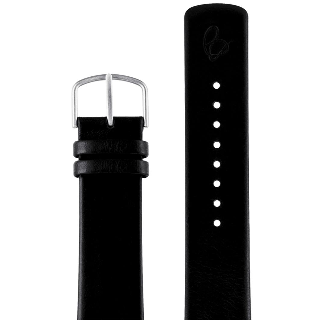 Arne Jacobsen Sort Læderrem 22 Mm / 46 mm Ur - Urma.dk