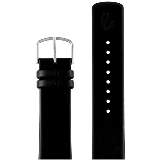 Arne Jacobsen Sort Læderrem 22 Mm / 46 mm Ur - Urma.dk