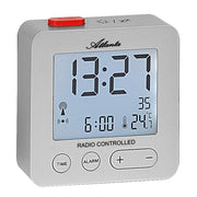 Vækkeur radiostyret med LCD display - Grå