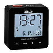 Vækkeur radiostyret med LCD display - Sort
