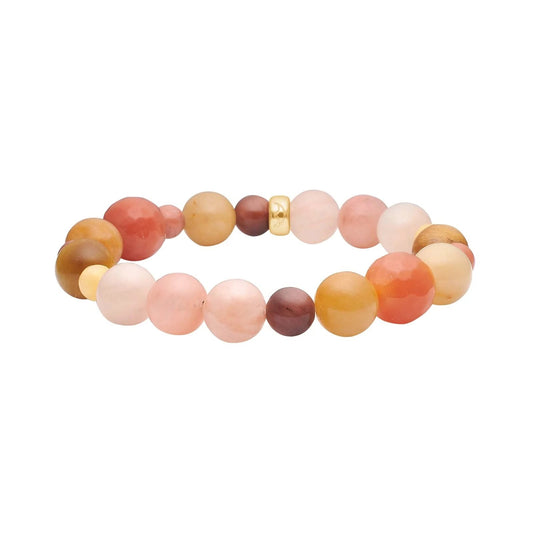 Aventurin, jade, agat, tiger øje 12mm armbånd - Urma.dk