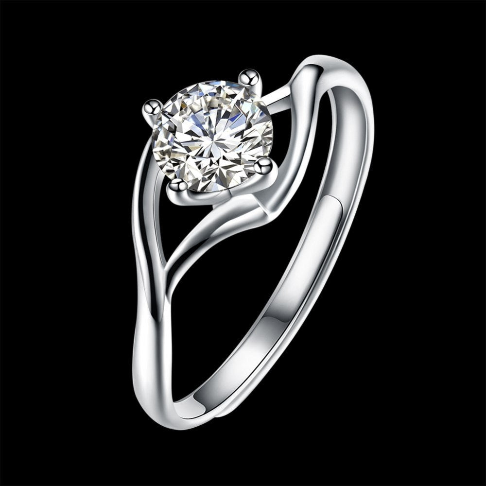 Sølv ring med zirconia sten
