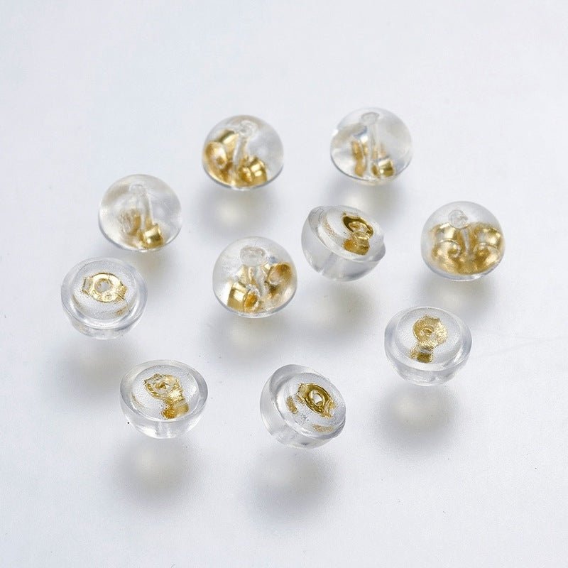 Bagmekanik i forgyldt sterling sølv i plastik 5,5x4 mm - Urma.dk