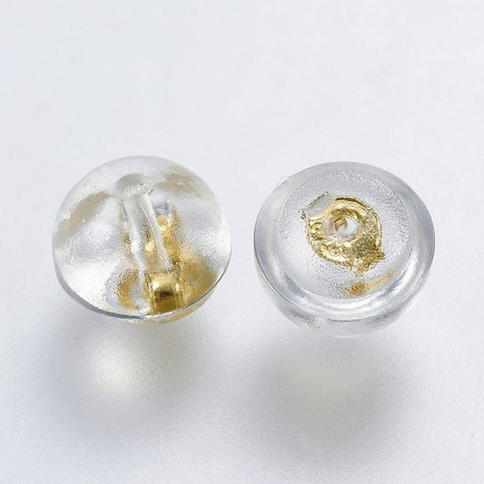 Bagmekanik i forgyldt sterling sølv i plastik 5,5x4 mm - Urma.dk