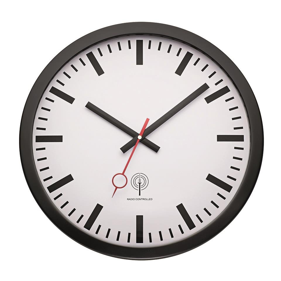 Banegårdsur, radiostyret Ø 35 cm - Urma.dk