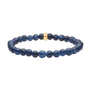 Blå spong quartz 6mm armbånd - Urma.dk