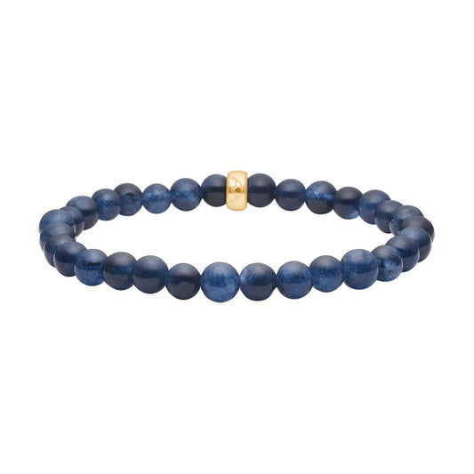 Blå spong quartz 6mm armbånd - Urma.dk