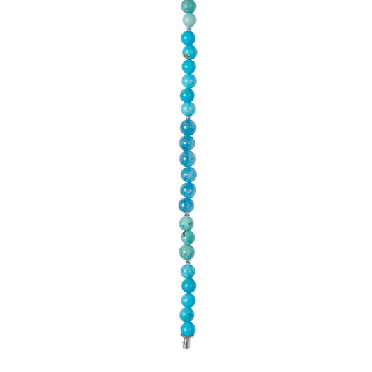 Blå spong quartz, Howlite, hematit 6mm system - kæde - Urma.dk