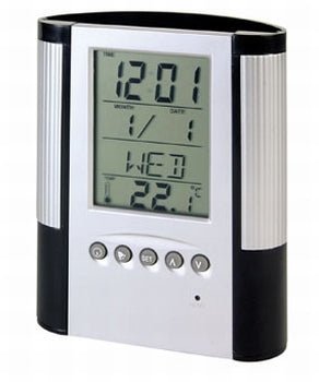 Blyantsholder med ur