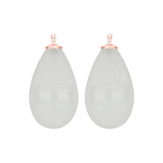 Bøhmisk kvartsglas dråbe farve04 m/rfg sølv - par - Urma.dk