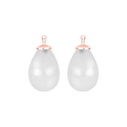 Bøhmisk kvartsglas dråbe farve04 m/rfg sølv - par - Urma.dk