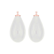 Bøhmisk kvartsglas dråbe farve09 m/rfg sølv - par - Urma.dk