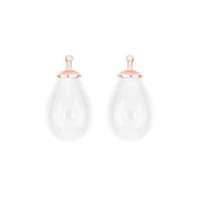 Bøhmisk kvartsglas dråbe farve09 m/rfg sølv - par - Urma.dk