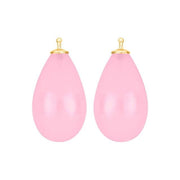 Bøhmisk kvartsglas dråbe farve11 m/fg sølv - par - Urma.dk