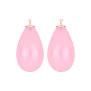 Bøhmisk kvartsglas dråbe farve11 m/rfg sølv - par - Urma.dk