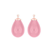 Bøhmisk kvartsglas dråbe farve11 m/rfg sølv - par - Urma.dk