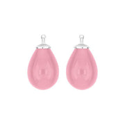 Bøhmisk kvartsglas dråbe farve11 m/rh sølv - par - Urma.dk