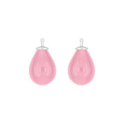 Bøhmisk kvartsglas dråbe farve11 m/rh sølv - par - Urma.dk