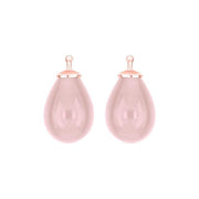 Bøhmisk kvartsglas dråbe farve12 m/rfg sølv - par - Urma.dk