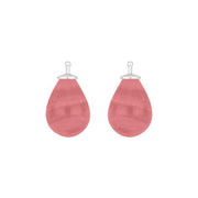 Bøhmisk kvartsglas dråbe farve13 m/rh sølv - par - Urma.dk