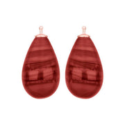 Bøhmisk kvartsglas dråbe farve17 m/rfg sølv - par - Urma.dk