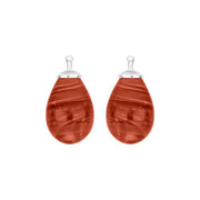 Bøhmisk kvartsglas dråbe farve17 m/rh sølv - par - Urma.dk