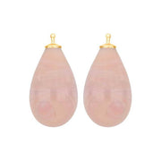 Bøhmisk kvartsglas dråbe farve24 m/fg sølv - par - Urma.dk