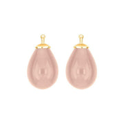 Bøhmisk kvartsglas dråbe farve24 m/fg sølv - par - Urma.dk