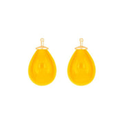 Bøhmisk kvartsglas dråbe farve25 m/fg sølv - par - Urma.dk