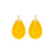 Bøhmisk kvartsglas dråbe farve25 m/fg sølv - par - Urma.dk