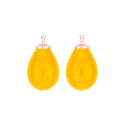 Bøhmisk kvartsglas dråbe farve25 m/rfg sølv - par - Urma.dk