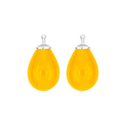 Bøhmisk kvartsglas dråbe farve25 m/rh sølv - par - Urma.dk