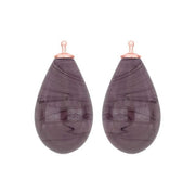 Bøhmisk kvartsglas dråbe farve27 m/rfg sølv - par - Urma.dk