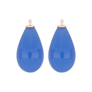 Bøhmisk kvartsglas dråbe farve39 m/rfg sølv - par - Urma.dk