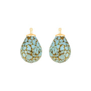 Bøhmisk kvartsglas dråbe farve49 m/fg sølv - par - Urma.dk