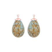 Bøhmisk kvartsglas dråbe farve49 m/rfg sølv - par - Urma.dk