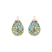 Bøhmisk kvartsglas dråbe farve49 m/rfg sølv - par - Urma.dk