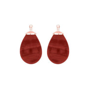 Bøhmisk kvartsglas dråbe farve50 m/rfg sølv - par - Urma.dk