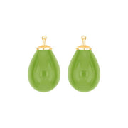 Bøhmisk kvartsglas dråbe farve51 m/fg sølv - par - Urma.dk