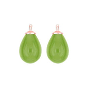 Bøhmisk kvartsglas dråbe farve51 m/rfg sølv - par - Urma.dk