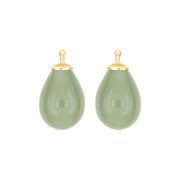 Bøhmisk kvartsglas dråbe farve52 m/fg sølv - par - Urma.dk